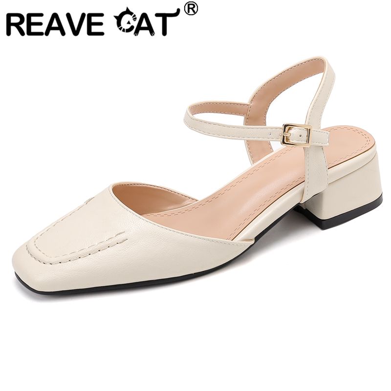 Vintage Fashion Female - REAVE CAT 2025 Damskie Sandały Kwadratowy