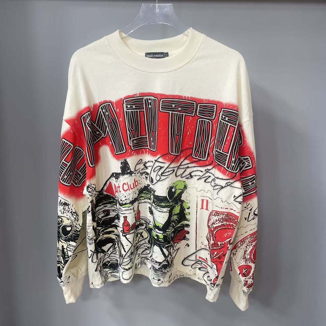 Vintage Fashion - Wysokiej jakości designerska koszulka z długim