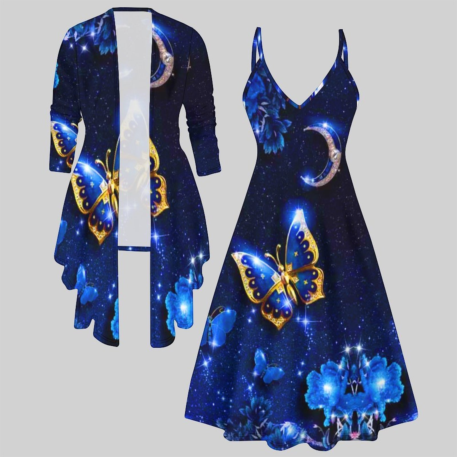 Vintage Fashion Wear - Damski zestaw w stylu vintage: sukienka