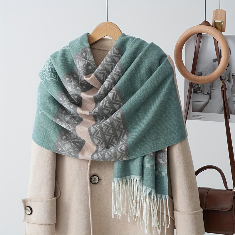 1 szt. wielokolorowy szal w et – Vintage Fashion Outfit recenzja i cena