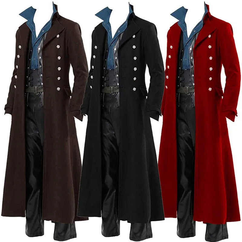 Męski strój pirata w stylu śre – Vintage Fashion Jacket recenzja i cena
