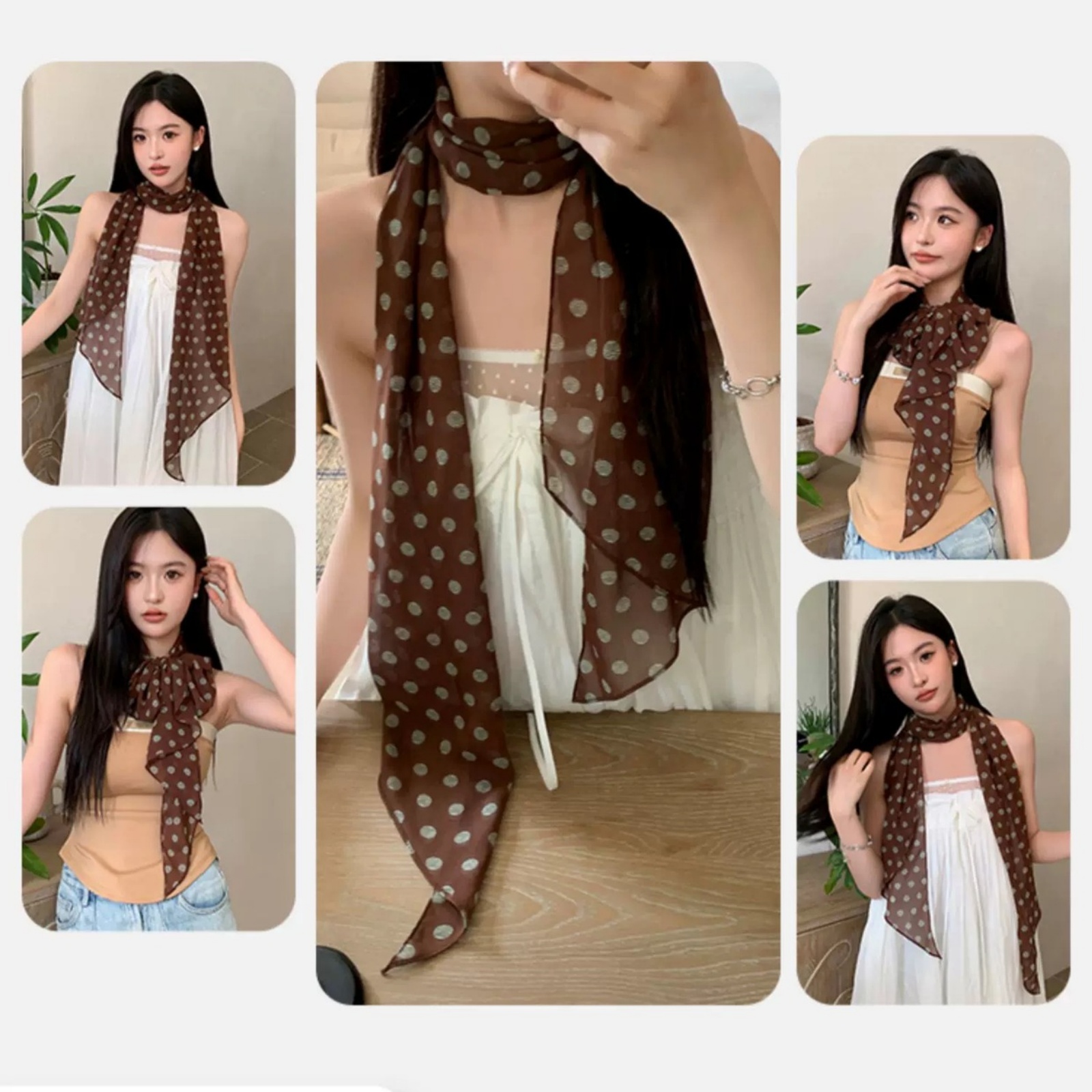 Vintage'owa apaszka z szyfonu  – Vintage Fashion Wear recenzja i cena