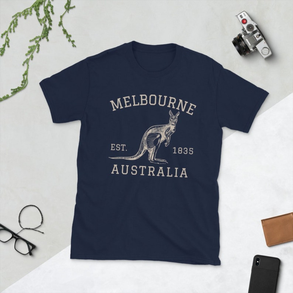 Melbourne Australia T-Shirt Au – Vintage Fashion Melbourne recenzja i cena