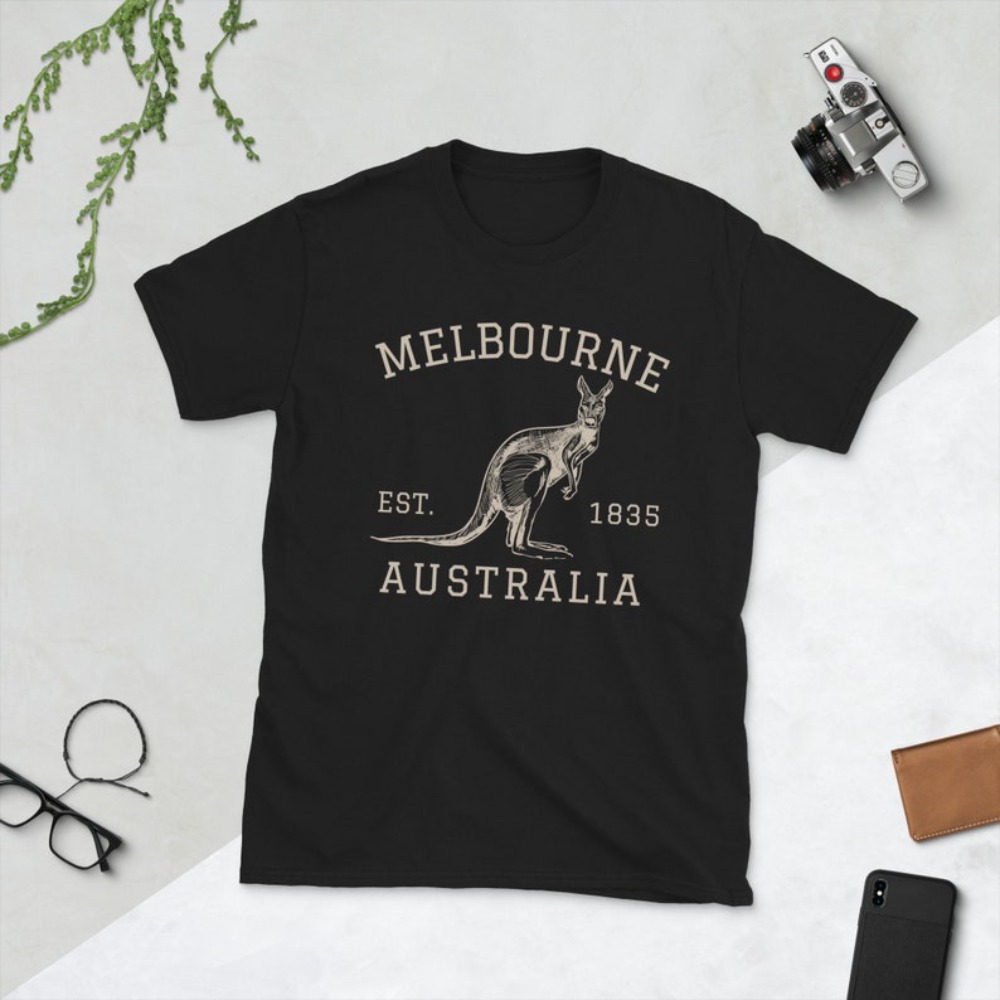 Melbourne Australia T-Shirt Au – Vintage Fashion Melbourne recenzja i cena