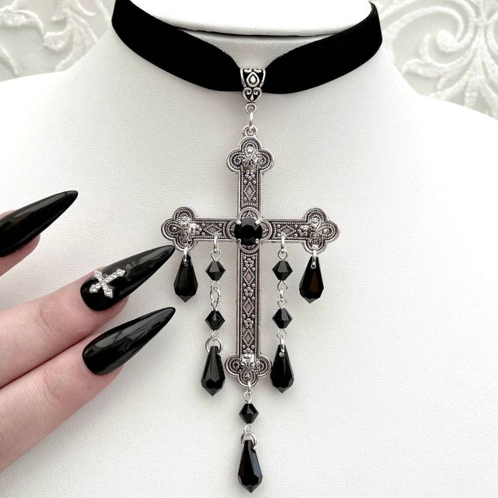 Retro Naszyjnik Choker z Dużym – Vintage Fashion Retro Outfit recenzja i cena